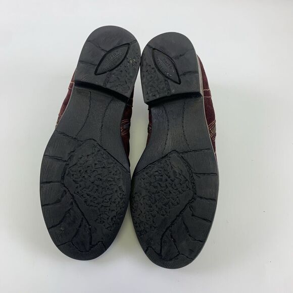 Earth Origins Avani Buckeye Bootie Burgundy Suede Ankle Boot Zip Strap Women 6.5 - Picture 15 of 15